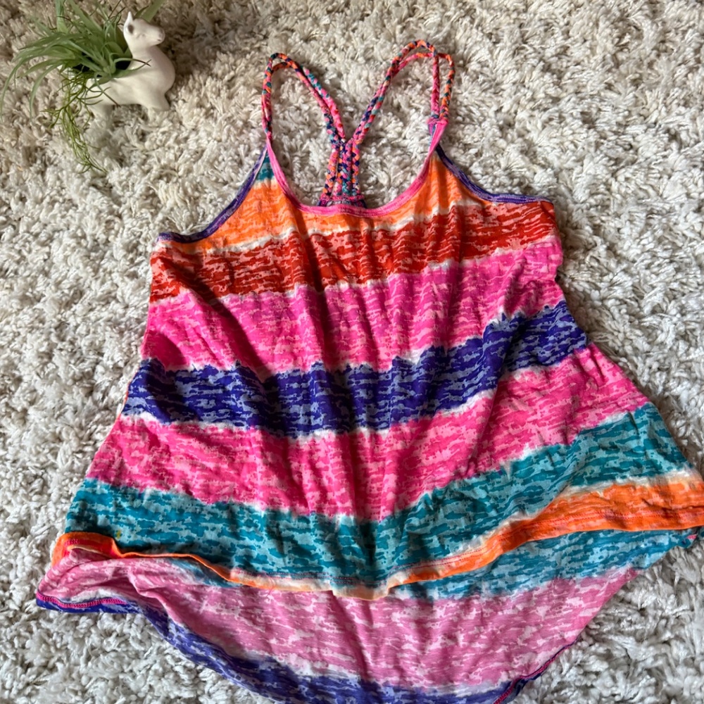 Colorful Xhilaration Multicolor colorful summer women’s striped Y2K Braided Stra - Picture 2 of 5